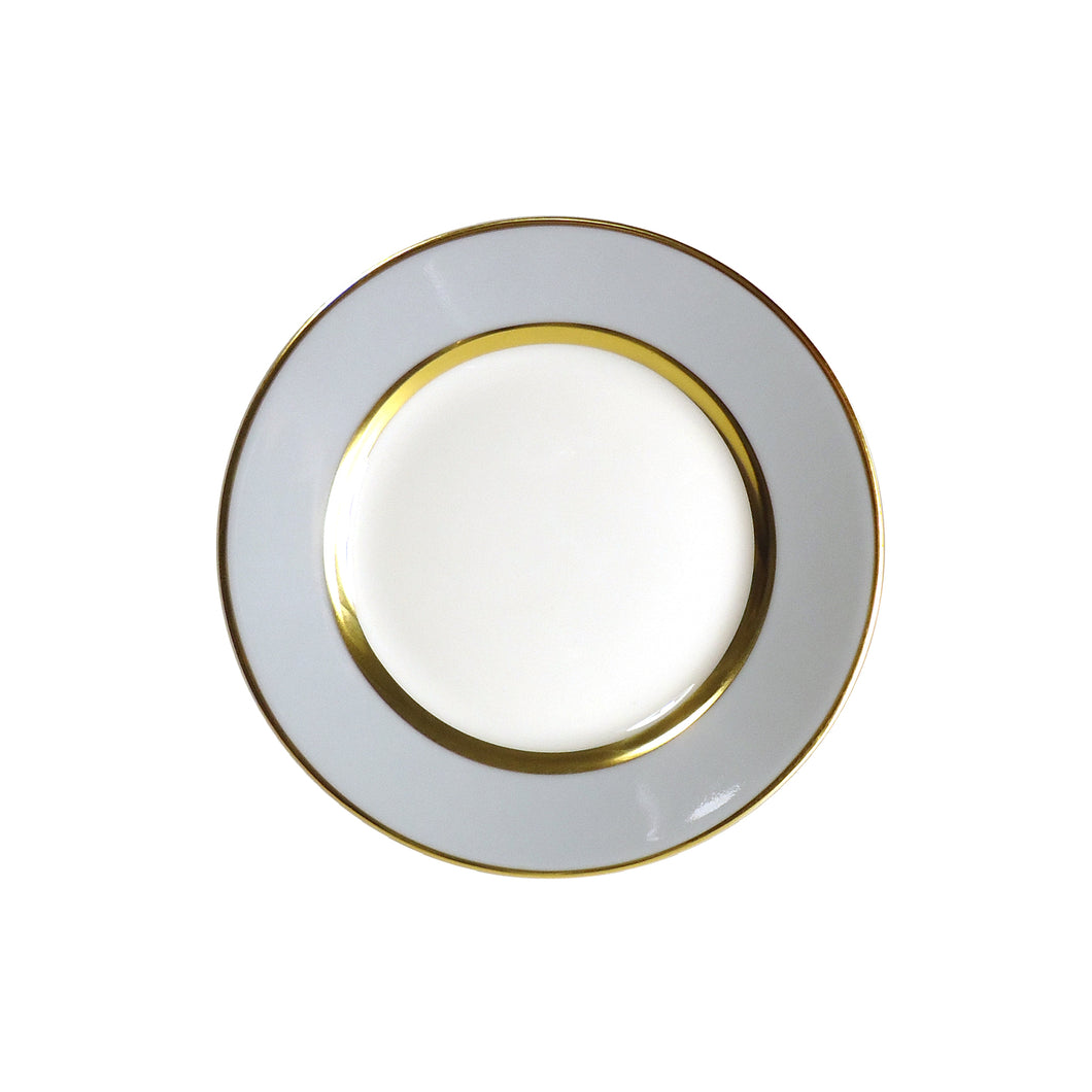 SKU# B160-REC20829 - Mak Grey Gold Bread & Butter Plate - Shape Recamier - Size: 6.25