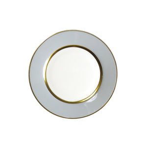 SKU# B220-REC20829 - Mak Grey Gold Dessert Plate - Shape Recamier - Size: 8.5"