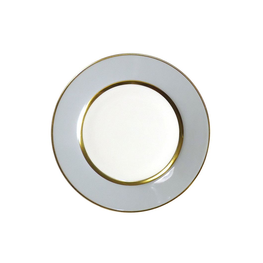 SKU# B220-REC20829 - Mak Grey Gold Dessert Plate - Shape Recamier - Size: 8.5