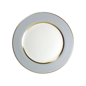 SKU# B275-REC20829 - Mak Grey Gold Dinner Plate - Shape Recamier - Size: 10.75"