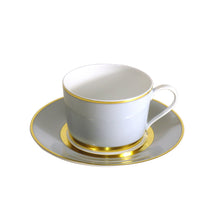 Load image into Gallery viewer, SKU# T200-REC20829 - Mak Grey Gold Tea Saucer - Shape Recamier
