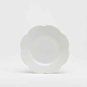 SKU# B160-NYM00001 - Nymphea White Bread & Butter Plate - Shape Nymphea - Size: 6.25"