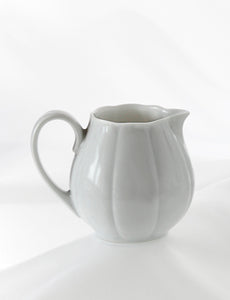 SKU# J030-NYM00001 - Nymphea White Creamer - Shape Nymphea - Size: 10oz -