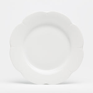 SKU# B280-NYM00001 - Nymphea White Dinner Plate - Shape Nymphea - Size: 10.75" -