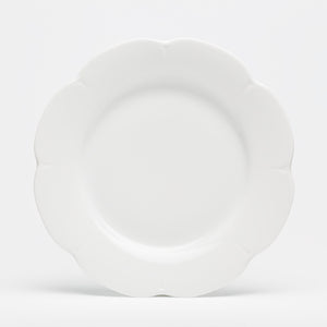SKU# B280-NYM00001 - Nymphea White Dinner Plate - Shape Nymphea - Size: 10.75"