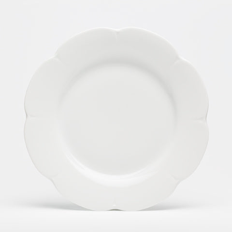 SKU# B280-NYM00001 - Nymphea White Dinner Plate - Shape Nymphea - Size: 10.75