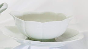 SKU# N997-NYM00001 - Nymphea White Sauce Boat - Shape Nymphea