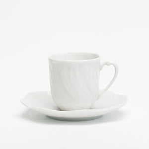 SKU# T100-OCE00001 - Ocean White Coffee Saucer - Shape Ocean