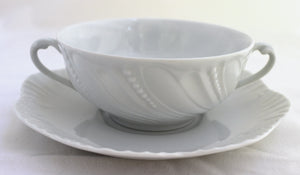 SKU# R500-OCE00001 - Taza para sopa de crema blanca Ocean - Forma Ocean - Tamaño: 10oz