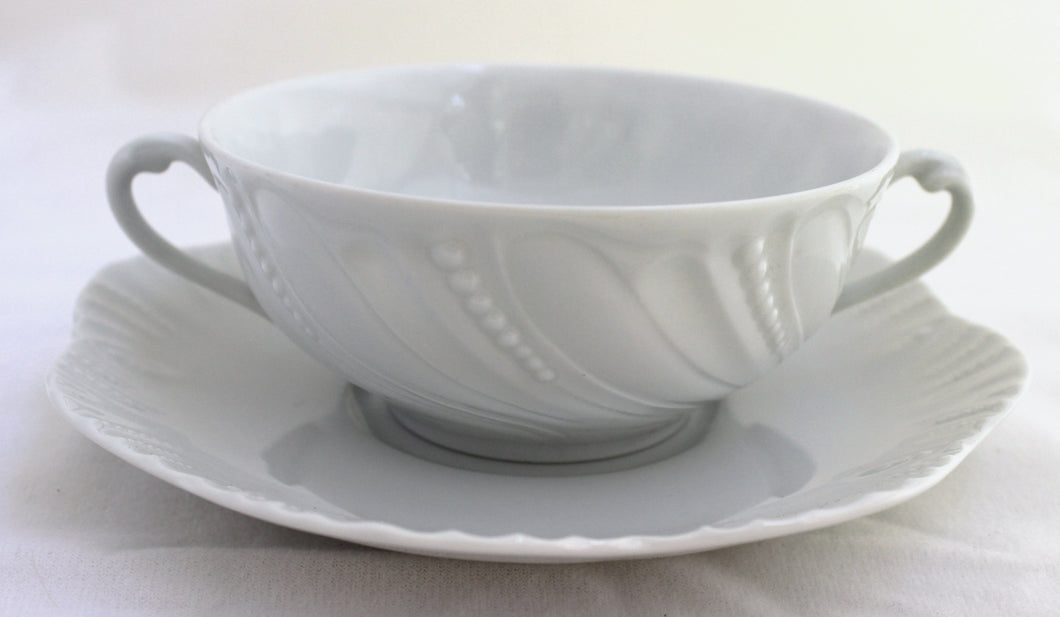 SKU# R500-OCE00001 - Taza para sopa de crema blanca Ocean - Forma Ocean - Tamaño: 10oz