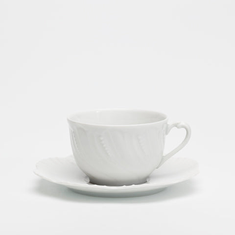 SKU# T200-OCE00001 - Ocean White Tea Saucer - Shape Ocean