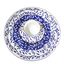 Load image into Gallery viewer, SKU# A220-NYM20826 - Olivier Blue Shallow Salad/Pasta Plate - Shape Nymphea - Size: 8.5&quot;
