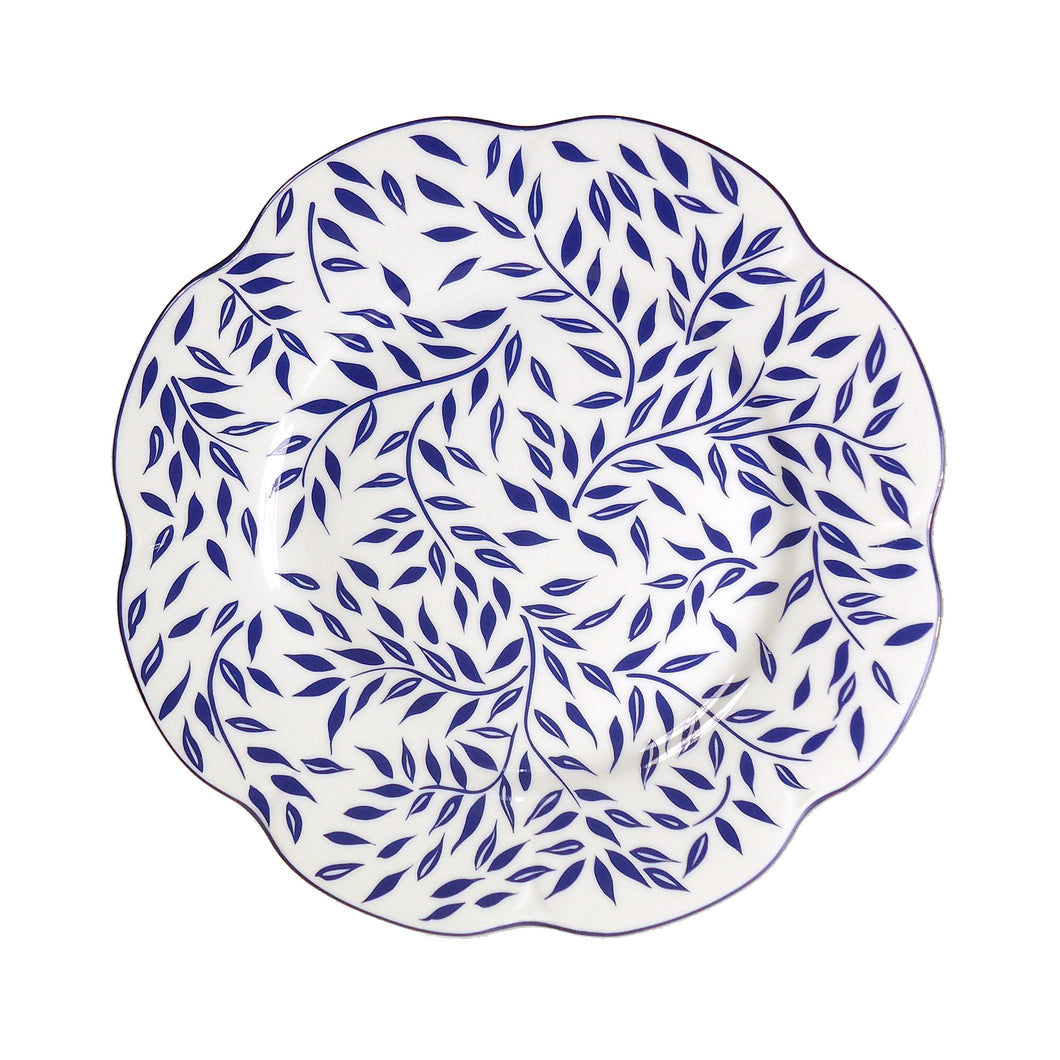 SKU# B280-NYM20826 - Olivier Blue Dinner Plate - Shape Nymphea - Size: 10.75