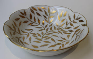 SKU# A180-NYM20583 - Olivier Gold Deep Soup/Cereal Bowl - Shape Nymphea - Size: 7"