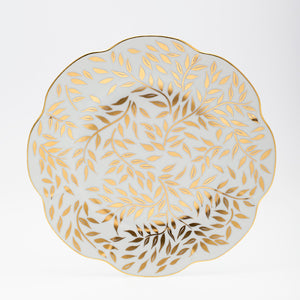 SKU# B220-NYM20583 - Olivier Gold Dessert Plate - Shape Nymphea - Size: 8.5"