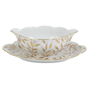 Load image into Gallery viewer, SKU# N997-NYM20583 - Olivier Gold Sauce Boat - Shape Nymphea - Size: 13.5oz
