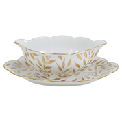 SKU# N997-NYM20583 - Olivier Gold Sauce Boat - Shape Nymphea - Size: 13.5oz