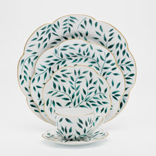 Load image into Gallery viewer, SKU# T300-NYM12010 - Olivier Green Cream Soup Saucer - Shape Nymphea
