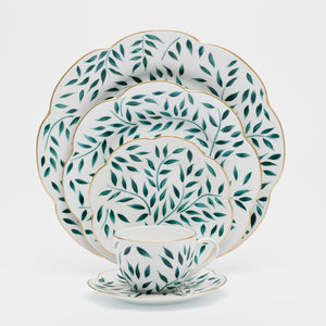 SKU# T300-NYM12010 - Olivier Green Cream Soup Saucer - Shape Nymphea