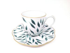 SKU# T100-NYM12010 - Olivier Green Coffee Saucer - Shape Nymphea