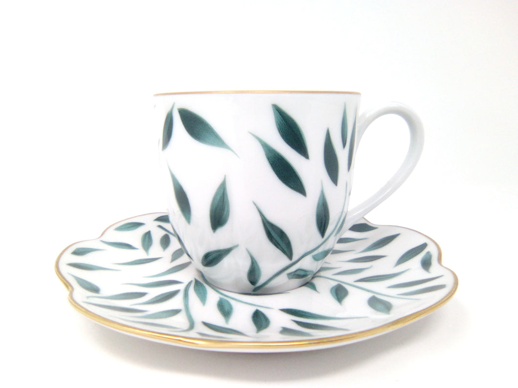 SKU# T100-NYM12010 - Olivier Green Coffee Saucer - Shape Nymphea