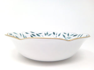 SKU# A180-NYM12010 - Olivier Green Deep Soup/Cereal Bowl - Shape Nymphea - Size: 7"
