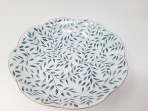 SKU# L211-NYM12010 - Olivier Green Round Deep Platter - Shape Nymphea - Size: 11"