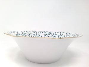 SKU# A220-NYM12010 - Olivier Green Shallow Salad/Pasta Plate - Shape Nymphea - Size: 8.5"