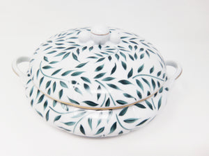 SKU# P999-NYM12010 - Olivier Green Soup Tureen - Shape Nymphea - Size: 60oz