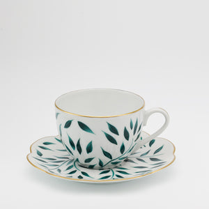 SKU# T200-NYM12010 - Olivier Green Tea Saucer - Shape Nymphea