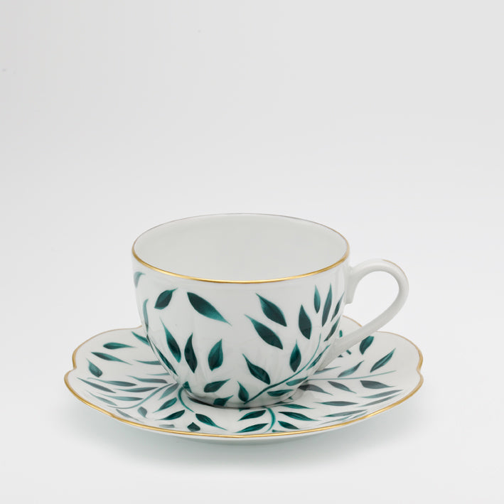 SKU# T200-NYM12010 - Platillo para té verde Olivier - Forma Nymphea