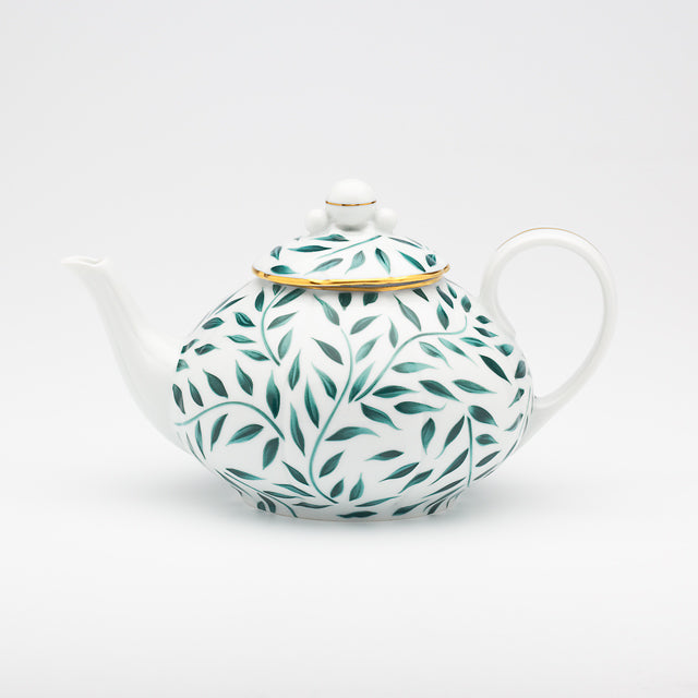 SKU# S120-NYM12010 - Olivier Green Teapot - Shape Nymphea - Size: 30oz