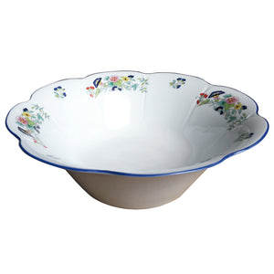 SKU# V275-NYM20805 - Paradis Bleu Salad Bowl - Shape Nymphea - Size: 10.5"
